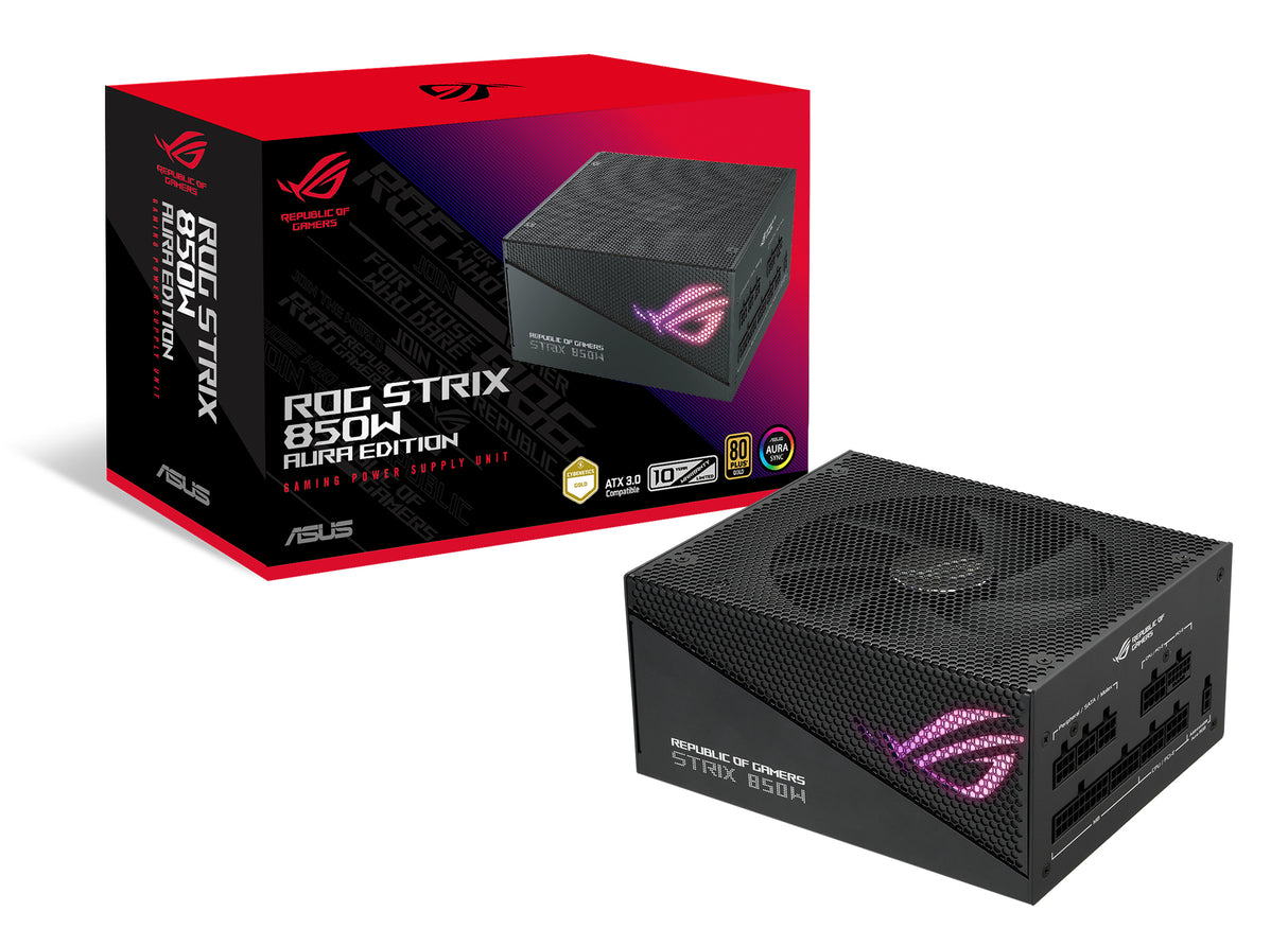 ROG Strix 850W Gold Aura Edition power supply unit 20+4 pin ATX ATX Black