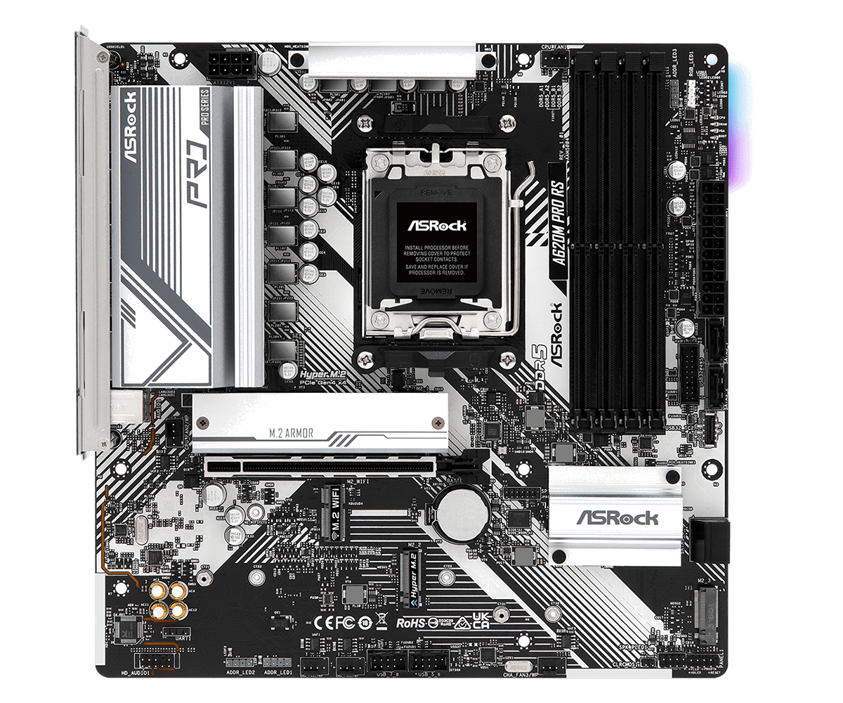 A620M Pro RS AMD A620 Socket AM5 micro ATX