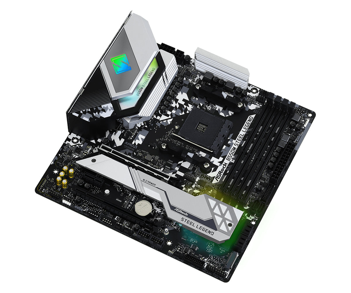 B550M Steel Legend AMD B550 Socket AM4 micro ATX