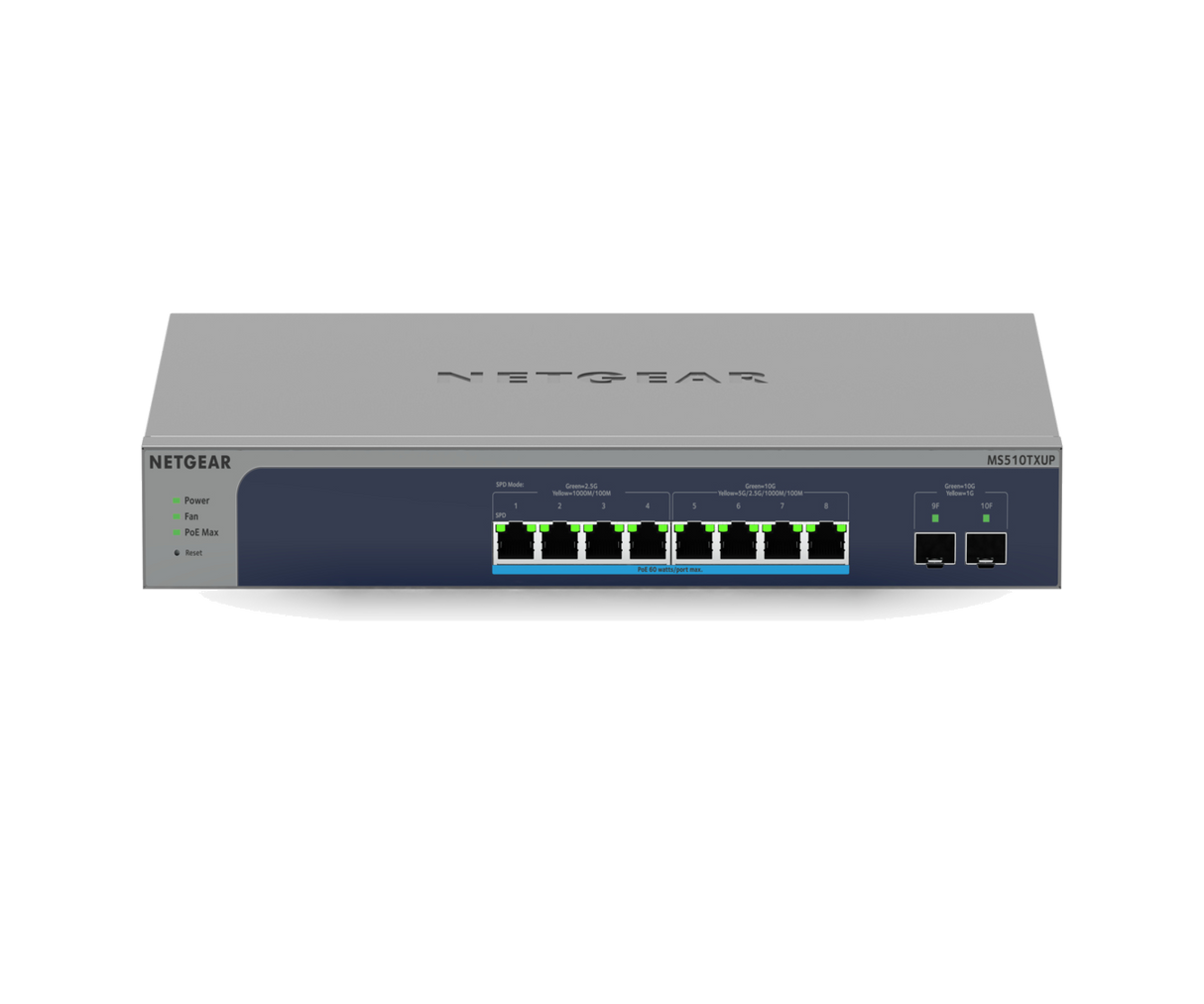 MS510TXUP network switch Managed L2/L3/L4 10G Ethernet (100/1000/10000) Power over Ethernet (PoE) Grey, Blue