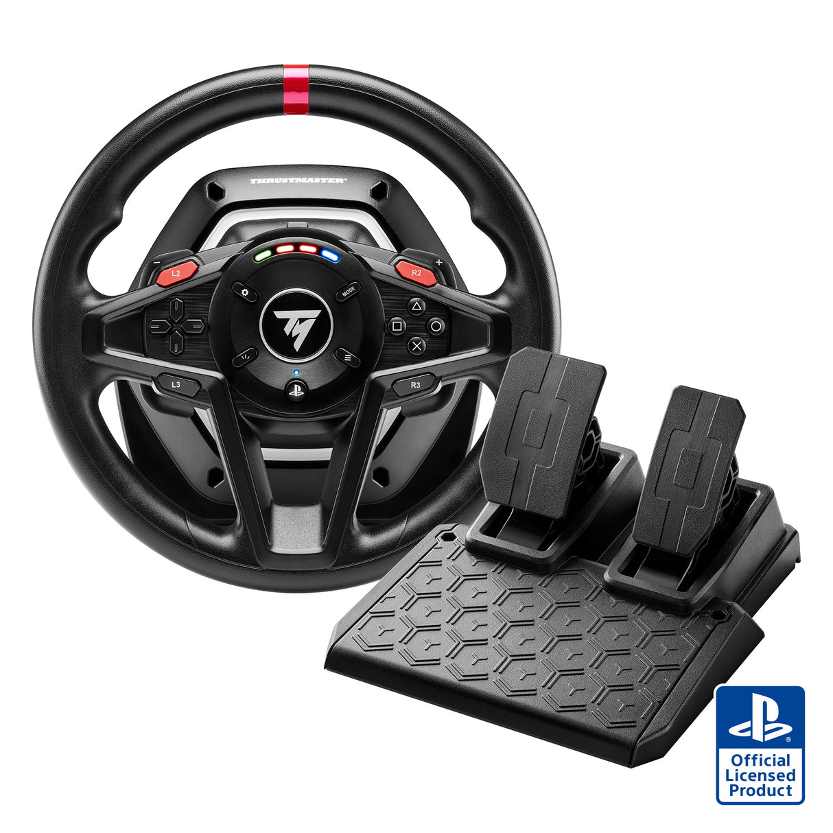 T128 Black USB Steering wheel + Pedals Analogue PC, PlayStation 4, PlayStation 5