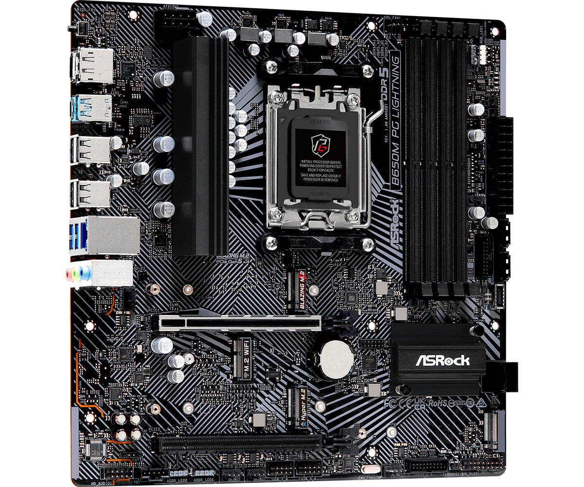 B650M PG Lightning AMD B650 Socket AM5 micro ATX