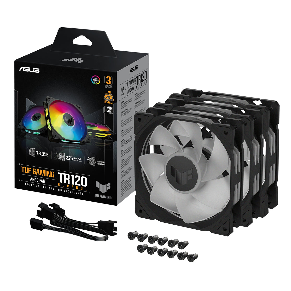 TUF Gaming TR120 ARGB Reverse Fan 3pc(s)