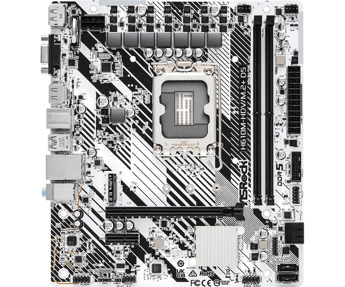 H610M-HDV/M.2+ D5 Intel H610 LGA 1700 micro ATX