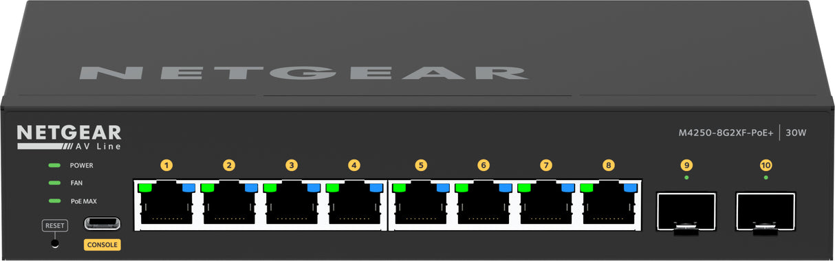 8x1G PoE+ 220W and 2xSFP+ Managed Switch