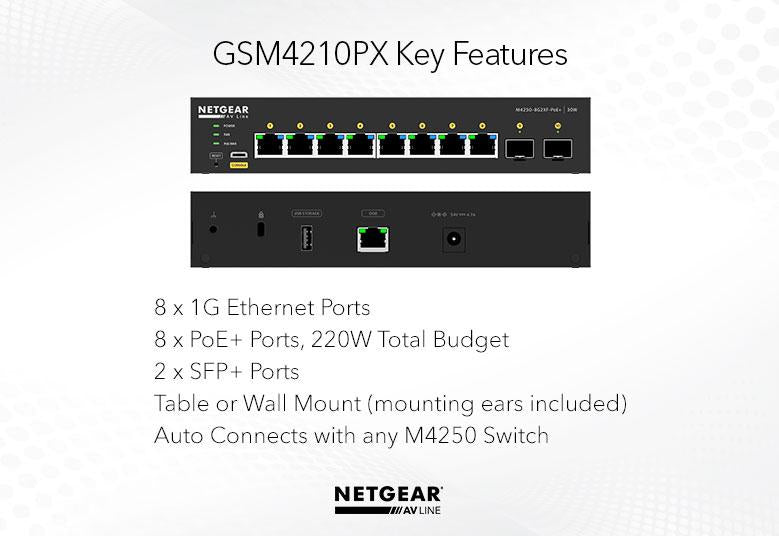 8x1G PoE+ 220W and 2xSFP+ Managed Switch