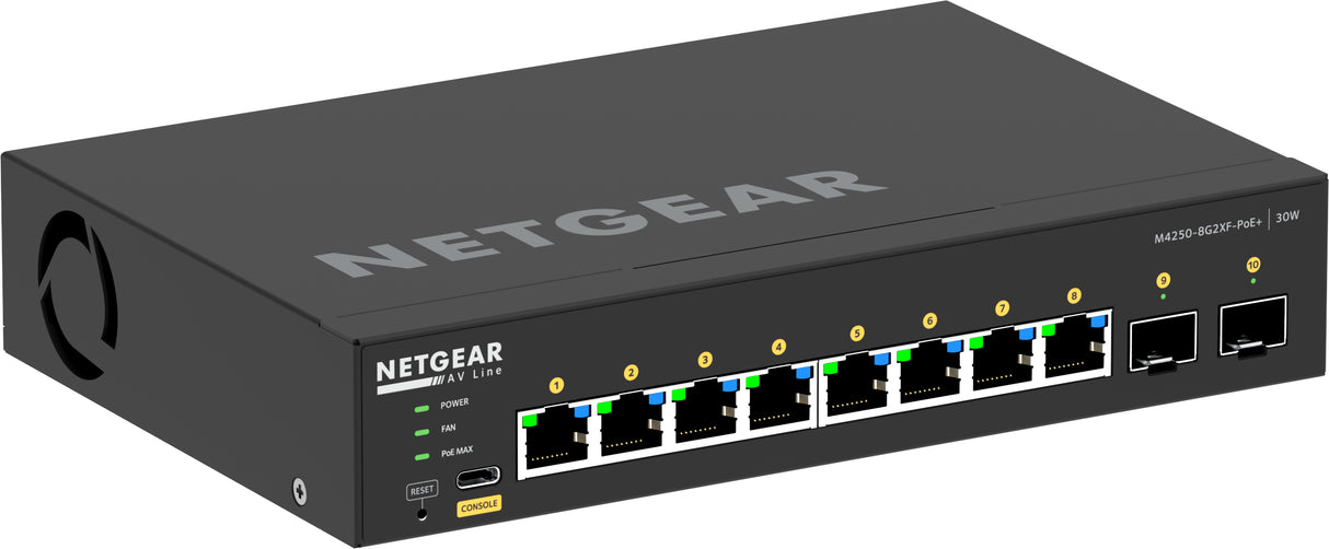 8x1G PoE+ 220W and 2xSFP+ Managed Switch