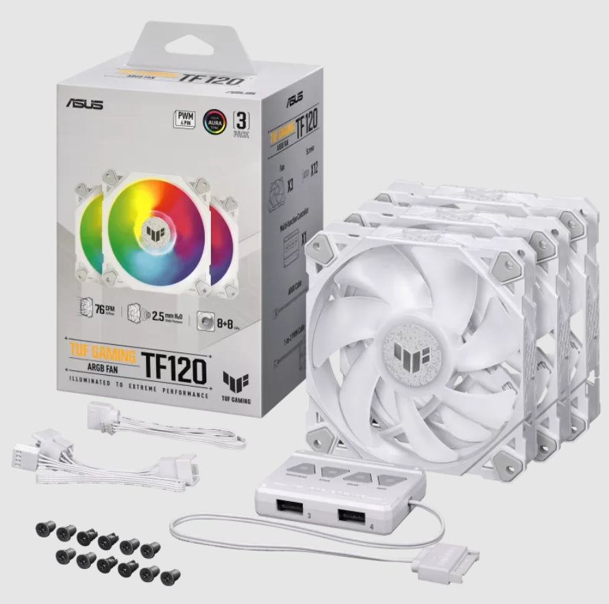 TUF GAMING TF120 ARGB WHITE EDITION 3IN1