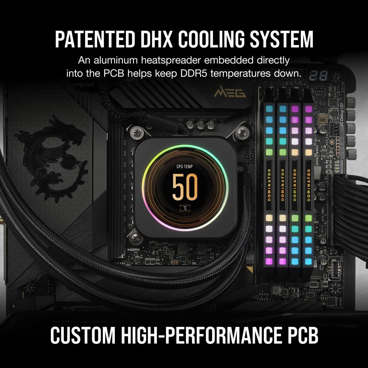 Dominator Platinum RGB Svart 32GB (2x16GB) 6400MHz DDR5