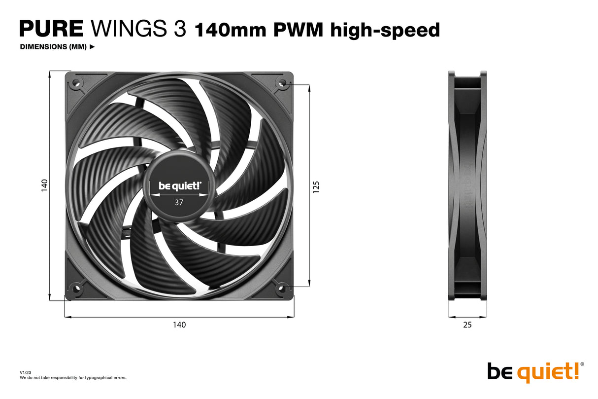 be quiet! Pure Wings 3 140mm PWM high-speed