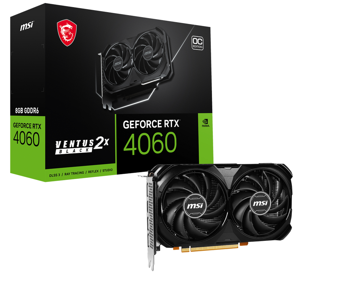 VENTUS GEFORCE RTX 4060 2X BLACK 8G OC