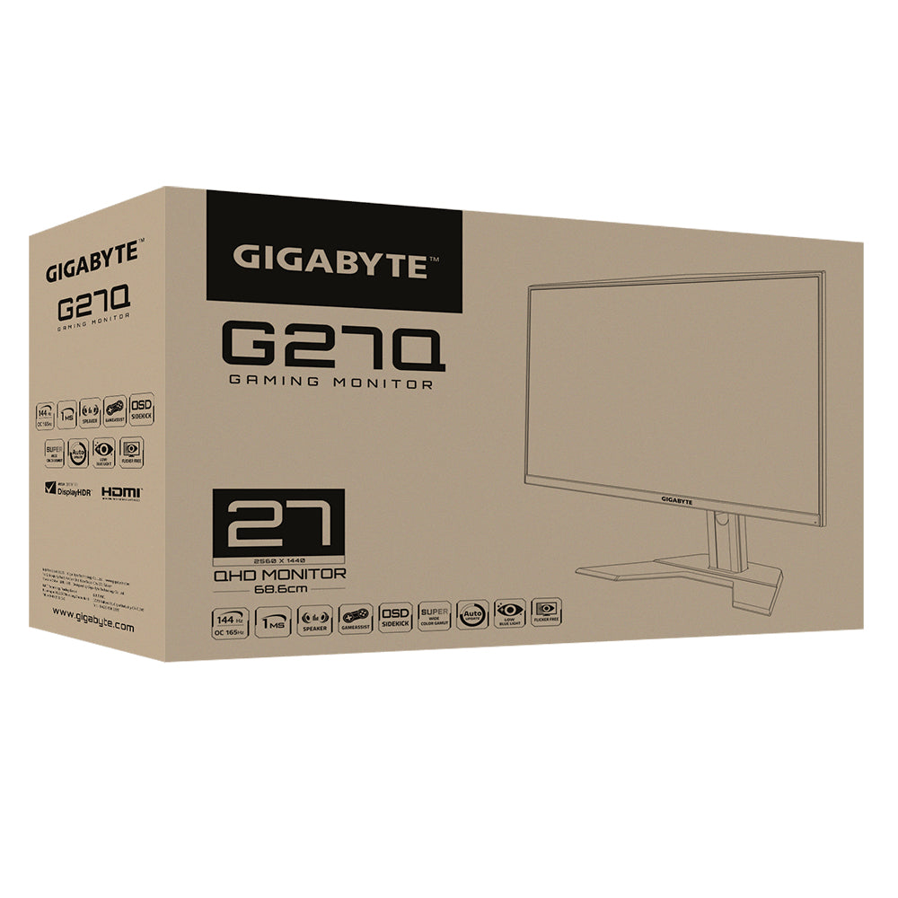 G27Q LED 27" 2560 x 1440 Quad HD 144Hz 1ms