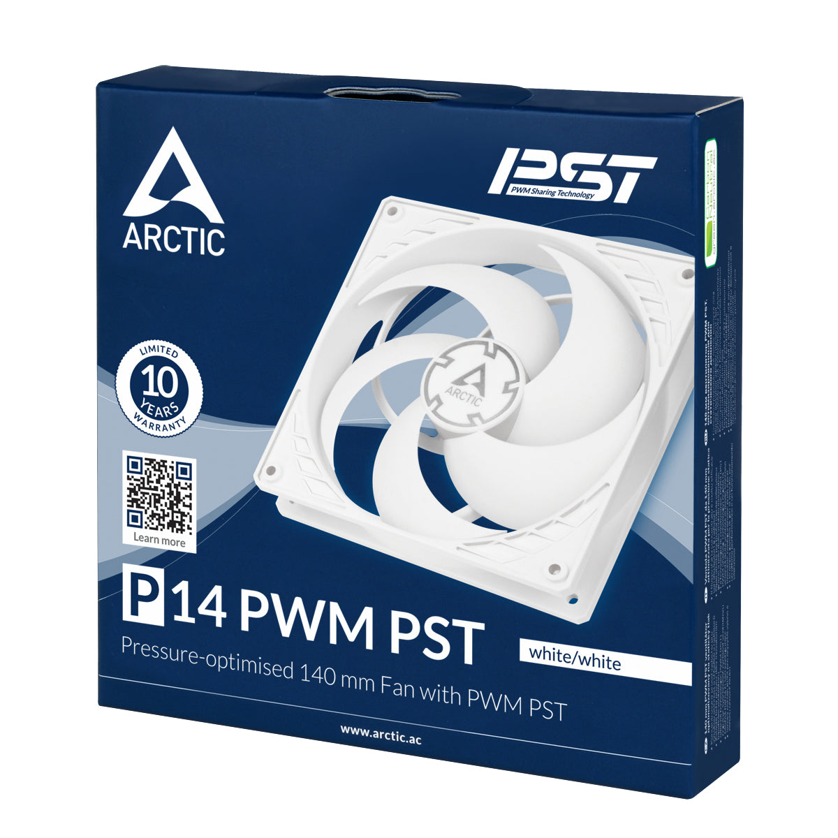 P14 PWM PST Computer case 14 cm White