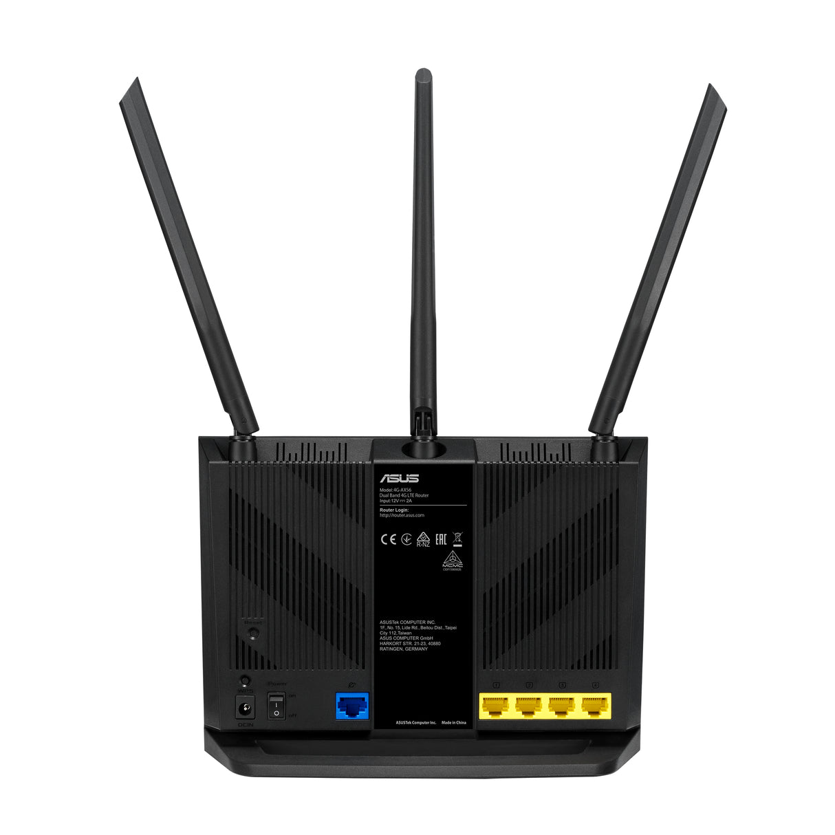 4G-AX56 wireless router Gigabit Ethernet Dual-band (2.4 GHz / 5 GHz) Black