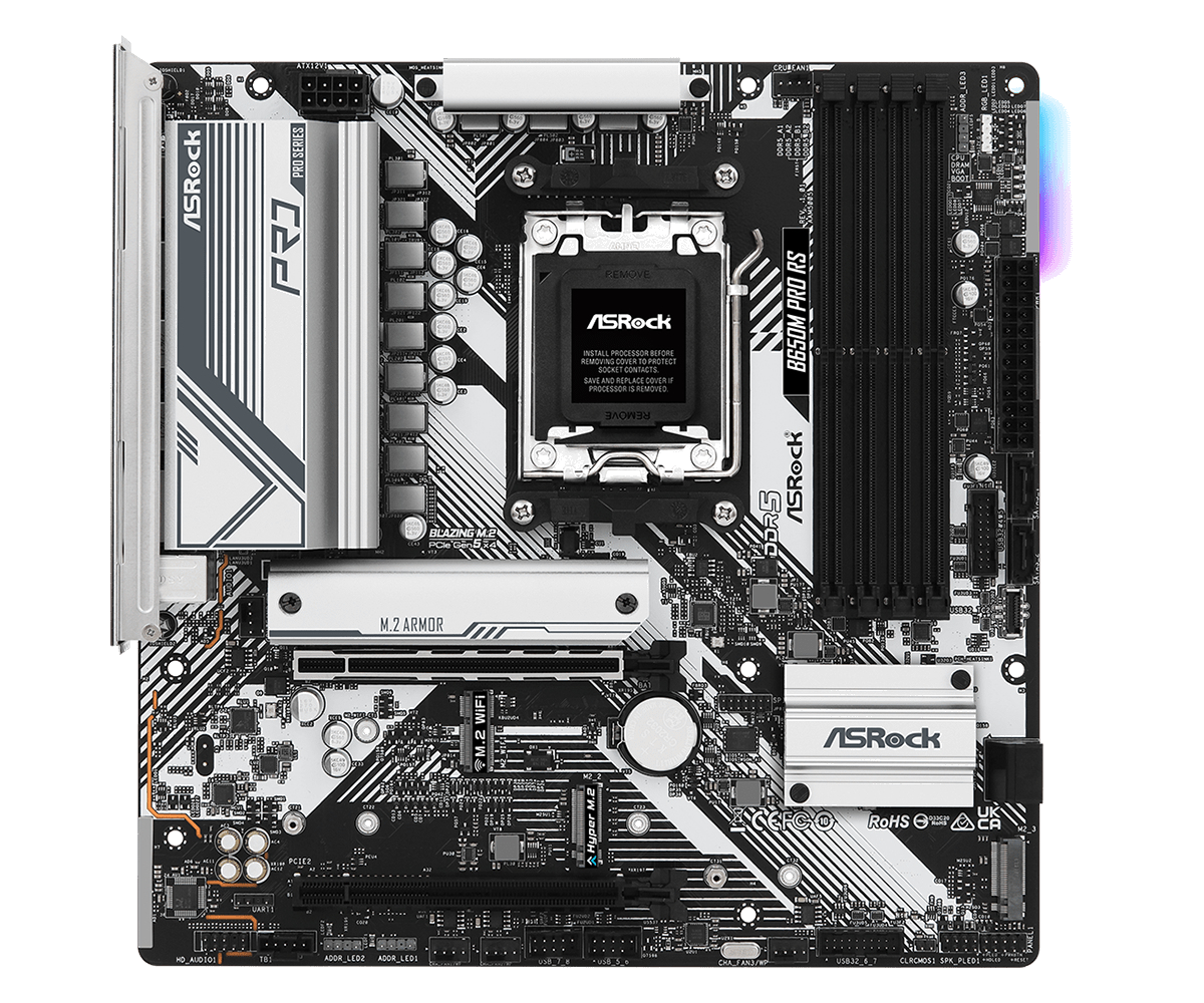 B650M Pro RS AMD B650 Socket AM5 micro ATX