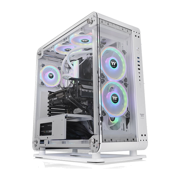 Core P6 Tempered Glass Snow Mid Tower