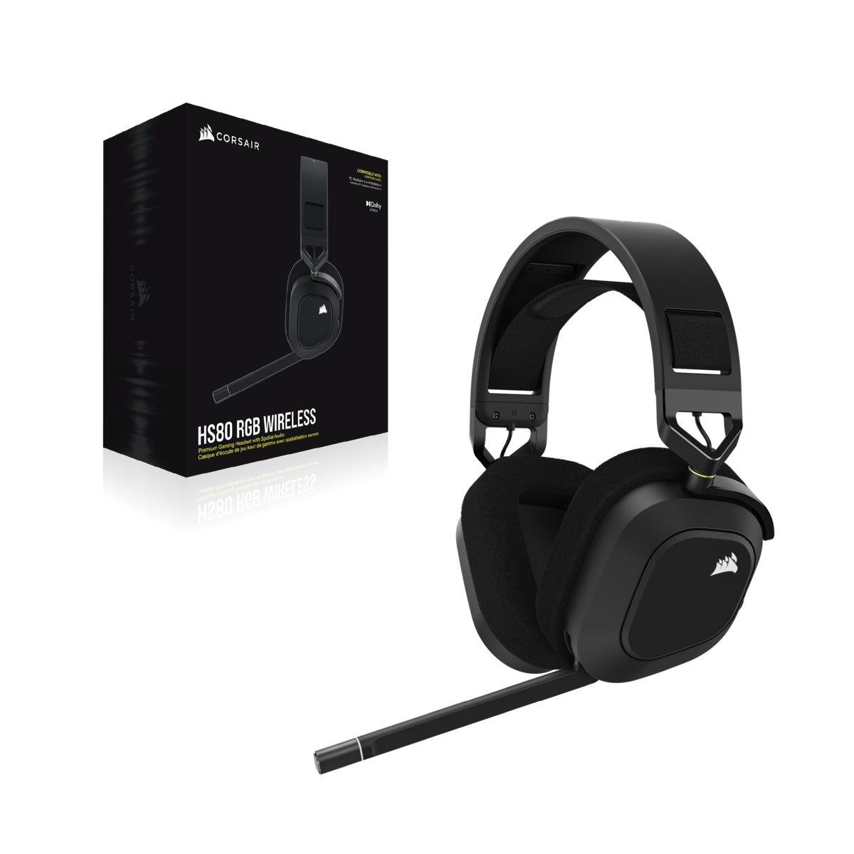 HS80 RGB Headset Wireless Head-band Gaming Black