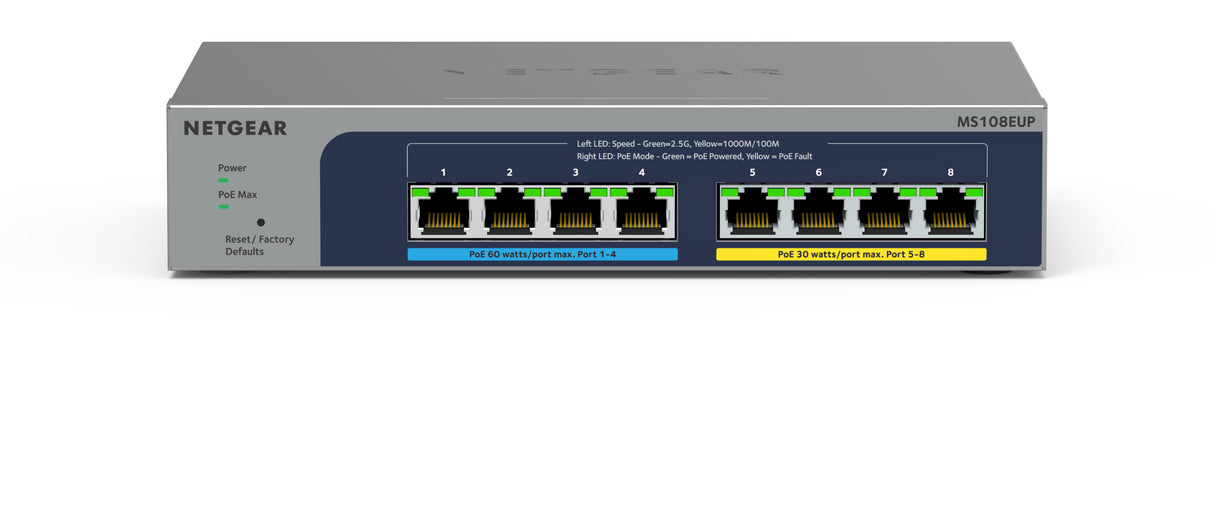 8-port Ultra60 PoE++ Multi-Gigabit (2.5G) Ethernet Plus Switch