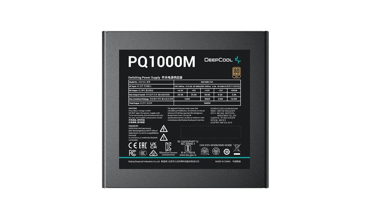 PQ-M Series 80+ Gold 1000W