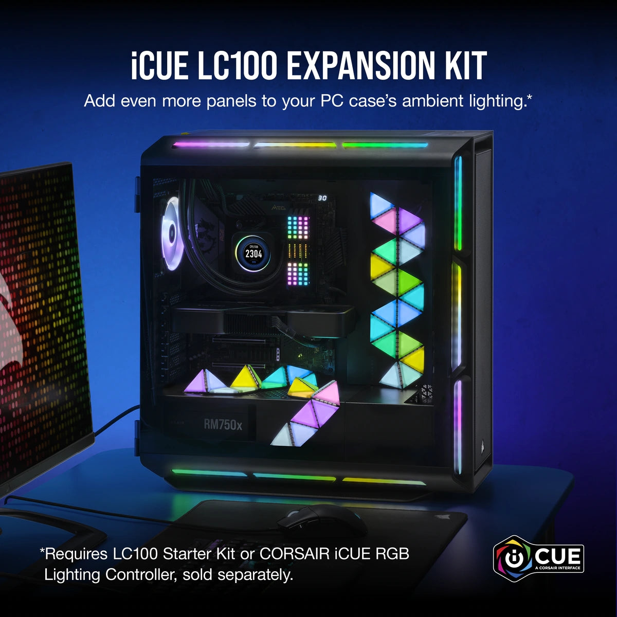 iCUE LC100 Smart Case Lighting Triangles, Utbyggnadssats