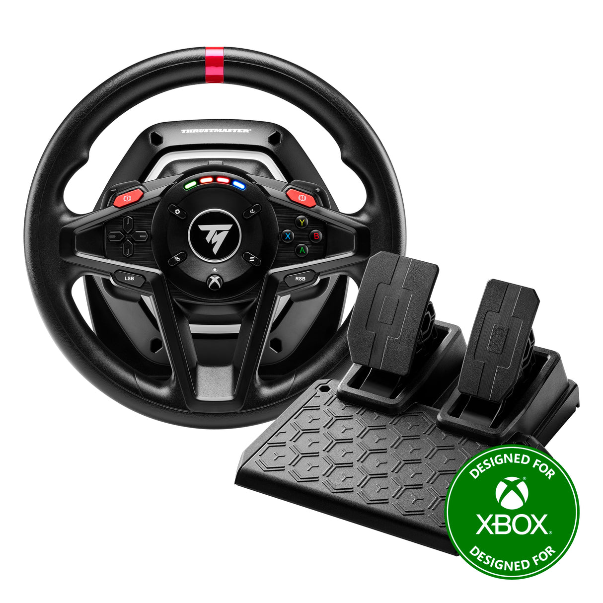 T128 Black USB Steering wheel + Pedals Analogue PC, Xbox, Xbox One