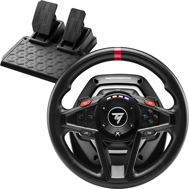 T128 Black USB Steering wheel + Pedals Analogue PC, Xbox, Xbox One