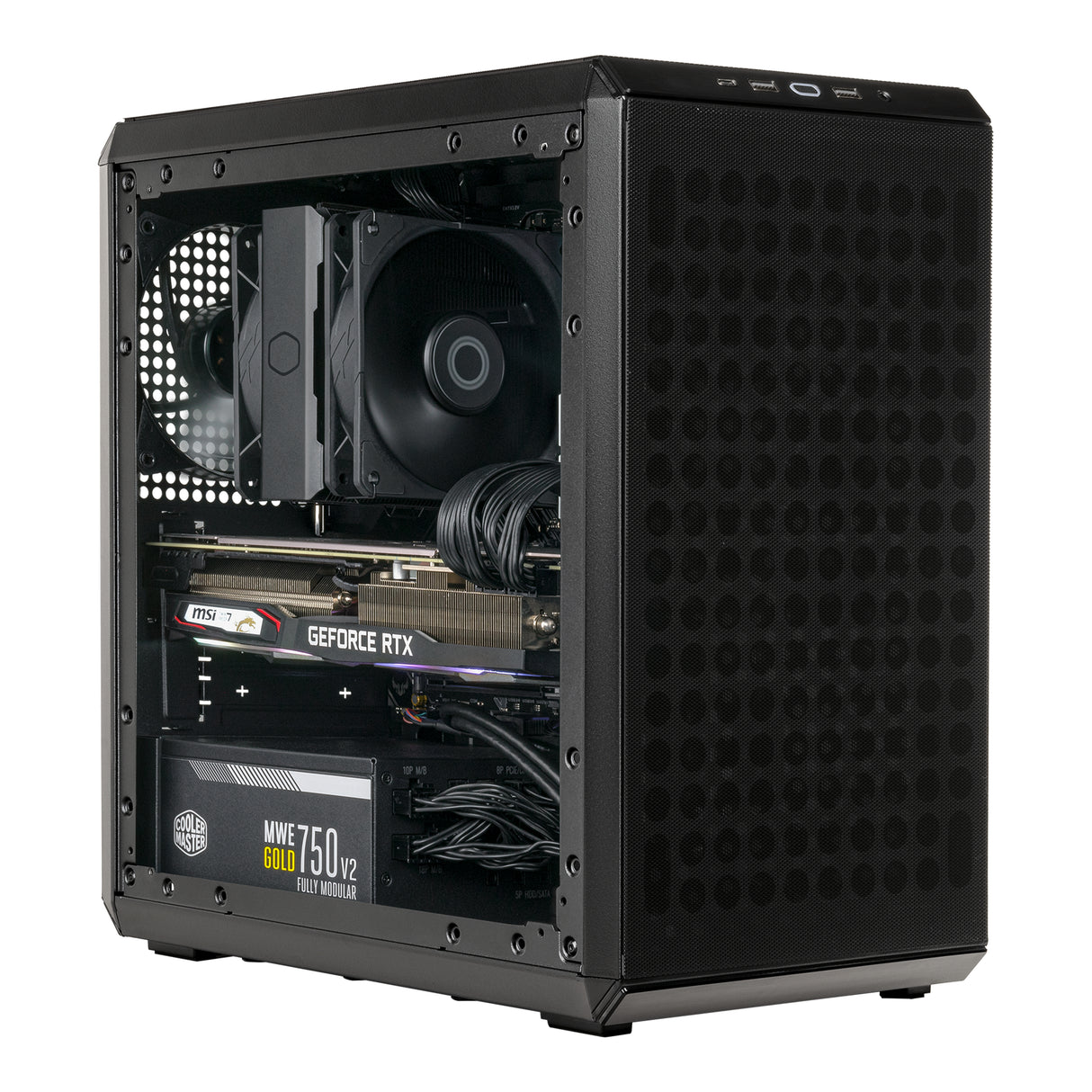 Q300L V2 Mini Tower Black, Transparent