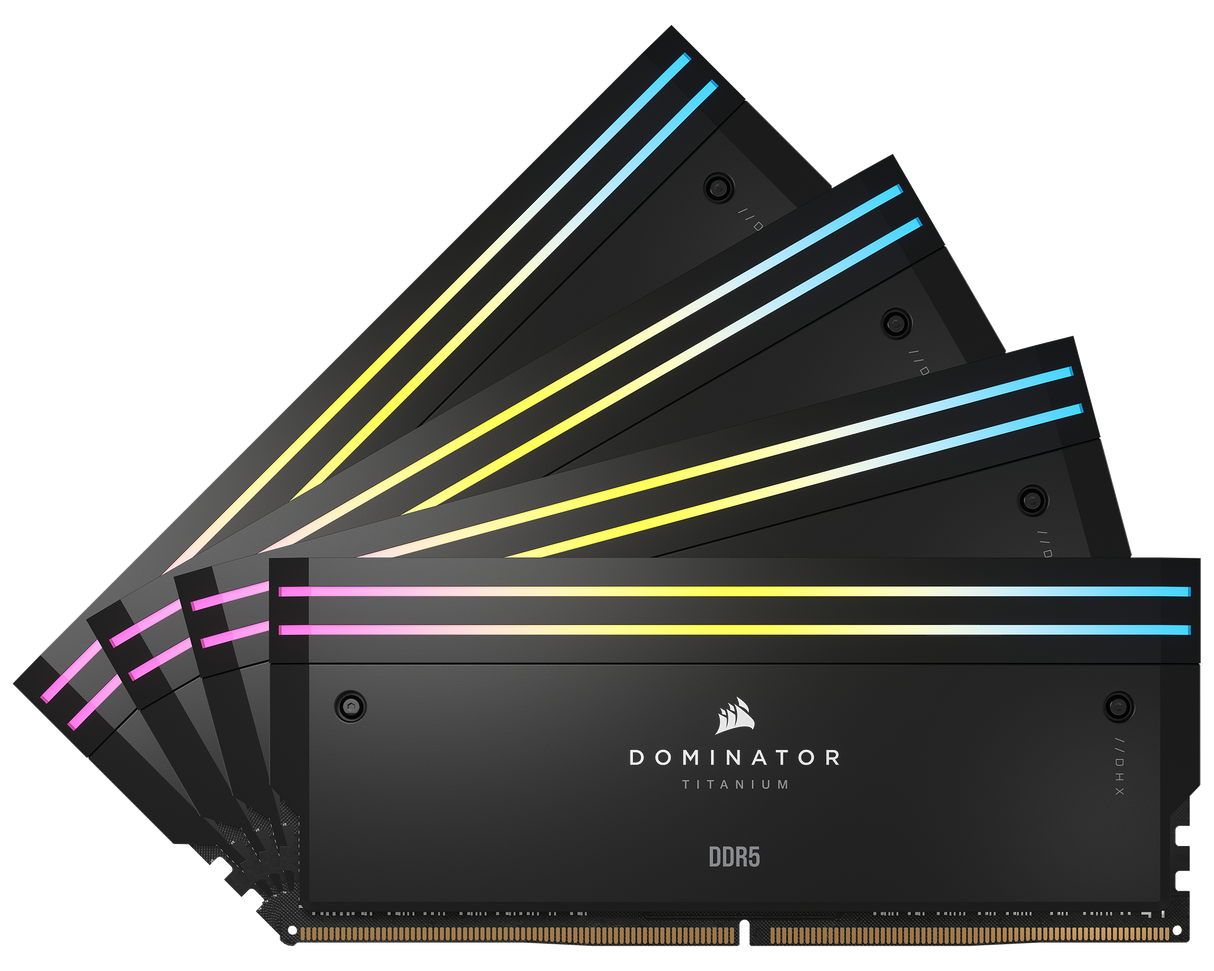 Dominator Titanium RBG Svart 64GB (4x16GB) 6400MHz DDR5